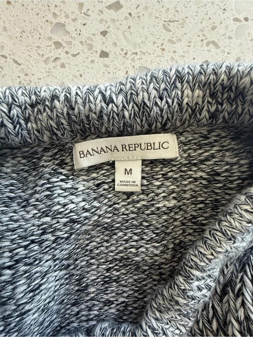 Banana Republic Marled Gray Button-Up Knit Cardigan